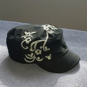 Gray and black Disney hat
